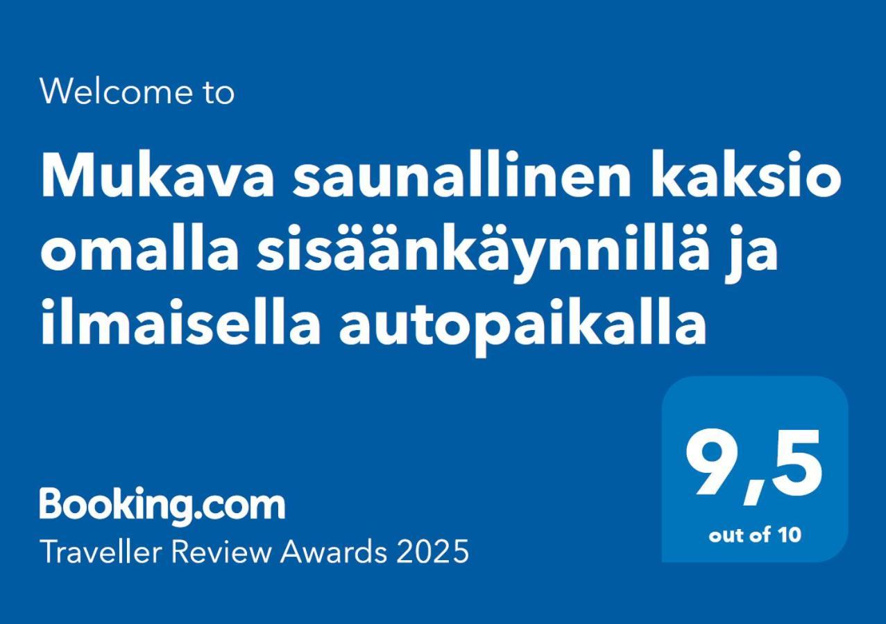 קופיו Mukava Saunallinen Kaksio Omalla Sisaeaenkaeynnillae Ja Ilmaisella Autopaikalla מראה חיצוני תמונה